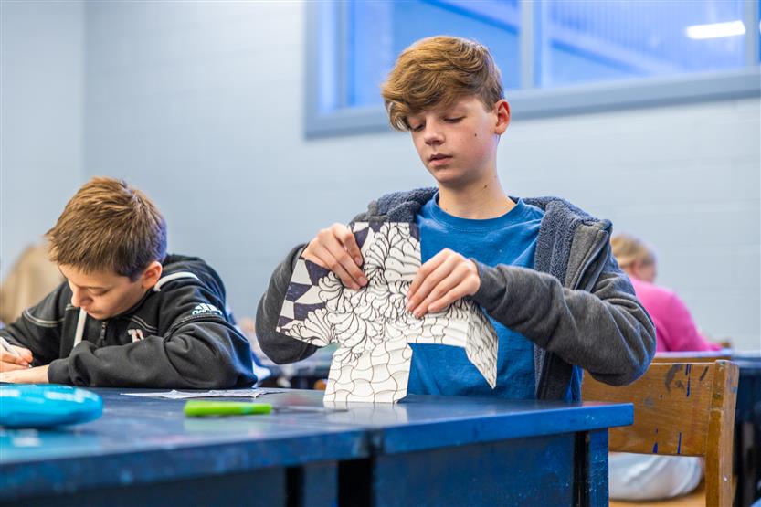 Art students at Hillsboro School